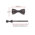 thumbnail image 3 of CORBATA DE LAZO PREATADA AJUSTABLE INSPIRE CHIC PARA EL DÍA DEL PADRE, HOMBRES, JACQUARD, PARA BODAS ELEGANTES, COLOR MARRÓN OSCURO, 3 of 4