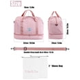 thumbnail image 2 of Gustave Quilted Travel Duffle Bag for Women Large Capacity Overnight Weekender Gym Hospital Bag Water Resistant Carry On Totes with Shoe Compartment & Wet Pocket, Pink, 2 of 9