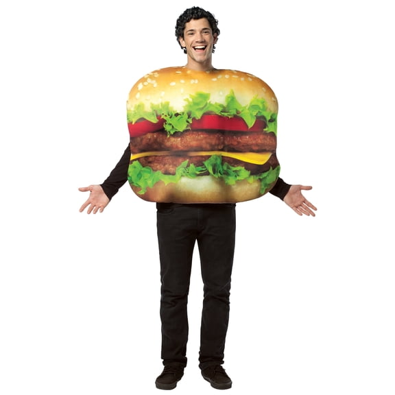 Rasta Imposta Cheeseburger Men's Halloween Fancy-Dress Costume for Adult, Men One Size