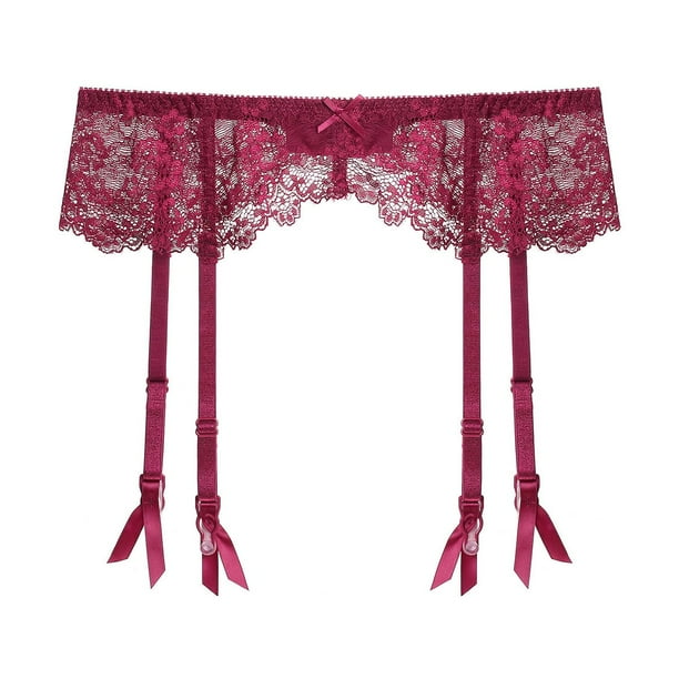 Ropa interior de encaje elástico, falda, liga, lencería, calzoncillos, calcetines para mujer