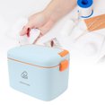 thumbnail image 1 of Plastic First Aid Storage Box, Emergency Medicine Kit Case With Removable Tray And Handle, Multipurpose Portable Storage Organizer Container Box, Medicine Box For Home Travel, 1 of 8