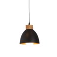 thumbnail image 1 of Mini lámpara colgante de madera de metal negro, pequeña lámpara colgante de estilo industrial clásico, estilo rústico retro, iluminación colgante de granja para cocina, fregadero, bar, comedor, mesita, 1 of 7