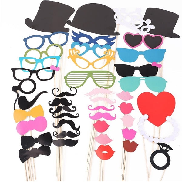 DIY Mask Photo Booth Props Lips Moustache On A Stick For Birthday Wedding PartyM 