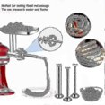 thumbnail image 3 of KitchenAid Meat Grinder Attachment, 5 Discs 2 Blades, Easy Clean for Sausage & Vegetables, Stainless Steel, 3 of 5