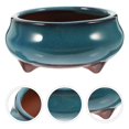 thumbnail image 4 of PEACNNG 2pcs Chinese Ceramic Planter with Drainage Hole Glazed Pot Plant Pot, 4 of 5