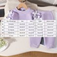 thumbnail image 4 of HFHAPW Kids Girl Fall Winter Clothes Toddler Outfit Graphic Crewneck Sweatshirts + Joggers Pants Set,18-24 M, 4 of 9