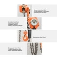thumbnail image 4 of Ratchet Puller Hoist, 1.5T 3300LBS Ergonomic Anti Deformation Chain Hoist 360 Degree Rotation Wear Resistance with  for Lifting Goods, 4 of 8