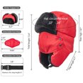 thumbnail image 5 of Zacro Trapper Hat for Women, Winter Hat Trooper Russian Warm Hat with Ear Flaps Windproof Mask, Red, 5 of 8