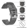 thumbnail image 5 of Compatible avec UMIDIGI Smart Watch Uwatch3, Giaogor Grand Petit Bracelet en Tissu Tissé Doux Accessoires Respirants, 5 of 5
