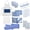 Royal Blue, variant on Top Cotton 20 Piece Kitchen Linen Set, Cotton Kitchen Towels, Dishcloths, Apron, Oven Mitts and Pot Holders (Maroon)