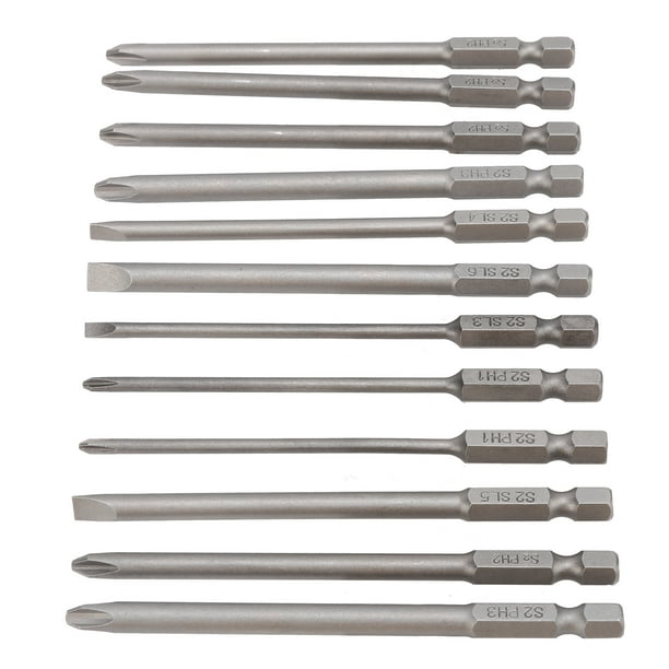 Puntas De Destornillador Ranurado, Material Premium S2 De Alta Resistencia Y Alta Precisión Puntas De Destornillador De 100 Mm Para Destornillador Eléctrico Para Taladro