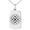 Silver, variant on Stainless Steel Celtic Quaternary Knot Rune Engraved Small Rectangle Dog Tag Charm Pendant Necklace