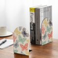 thumbnail image 5 of KLL Butterfly Print Wood Book Ends for Shelves,1 Pair Wood Bookends Book Holder Stand Decorative, Book Stoppers for Heavy Duty Books CD File Video Games, 5 of 8