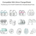 thumbnail image 6 of Flange Inserts 21mm for Medela,Spectra 24mm Shields/Flanges,Compatible with Momcozy S12 Pro/S9 Pro/S9/S12 Wearable Breast Pump,Reduce 24mm Nipple Tunnel Down to 21mm,4PCS, 6 of 10