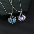 thumbnail image 6 of BaiTrend Good Luck Stainless Steel Demon Eye Evil Time Gem Pendant Necklace Men s Jewelry Leather Rope Light Brown, 6 of 9