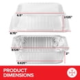 thumbnail image 6 of Stock Your Home (20 Pack) 8x8 Disposable Baking Pans with Lids, Heavy Duty Square Aluminum Cake Pan with Lid, Foil Trays with Clear Plastic Cover, Food Take Out Container for Baked Goods, 6 of 7