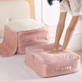 thumbnail image 4 of Self Compression Packing Cubes For Space-saving, Quilt Clothing Moving Storage Bag, Large Luggage Self Compression Organizer Packing Storage Tote, Self Compress Up To 40% Space(Pink, XL), 4 of 7