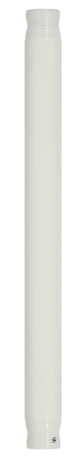 1/2 ID x 12" White Finish Extension Downrod