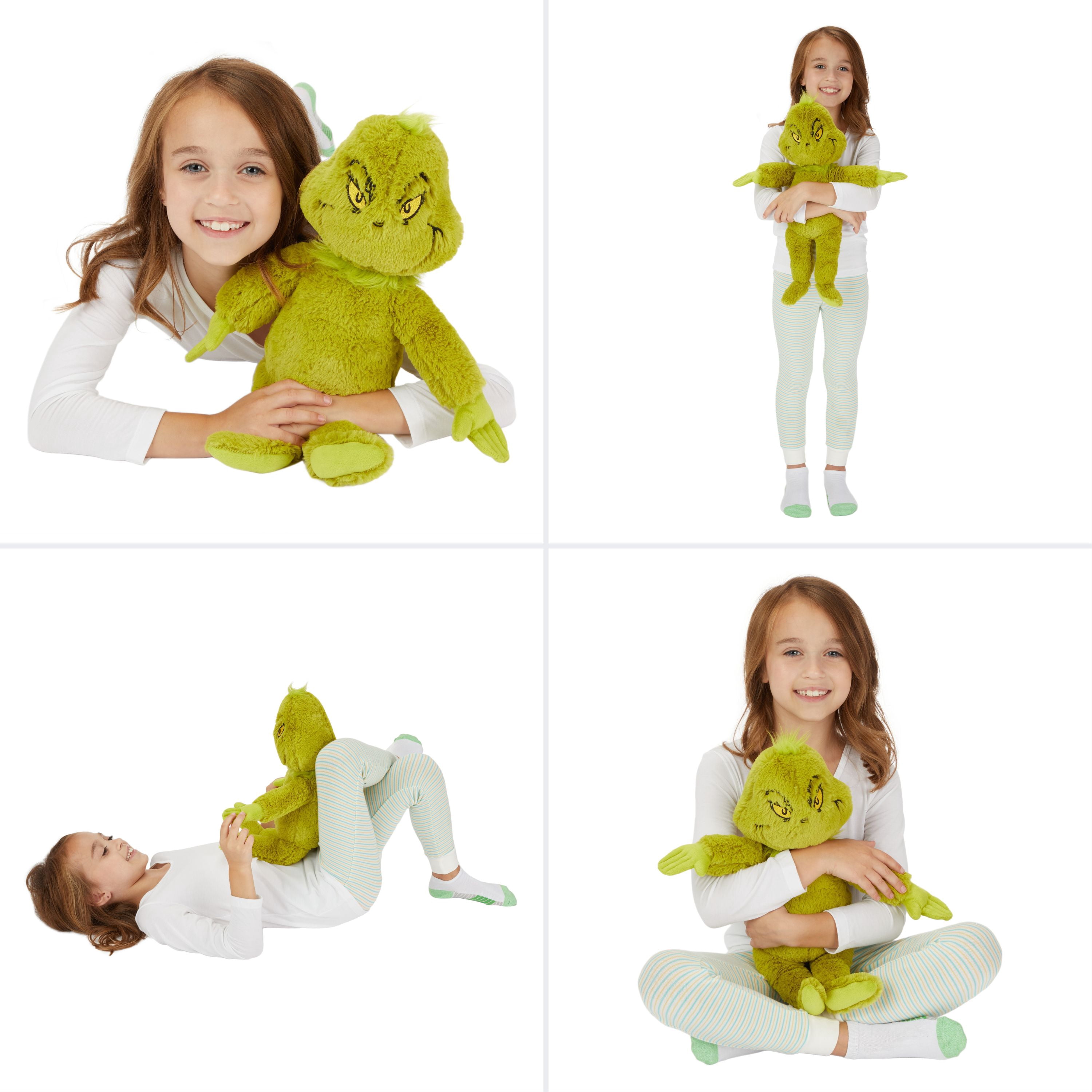 Grinch Kids Plush Bedding Cuddle and Decorative Pillow Buddy