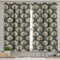 thumbnail image 2 of Ambesonne Floral Valance & Curtain, Art Nouveau Poppies, 55"x45", Tan Grey Vermilion, 2 of 6