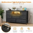 thumbnail image 5 of 8-Drawer LED TV Stand for 55" TV - Media Console with Power Outlet & 22 Light Modes, 5 of 5
