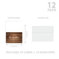 thumbnail image 5 of Koyal Wholesale Wedding Day Gift Cards Set with Envelopes Set of 12, Rustic Wood, 5 of 5