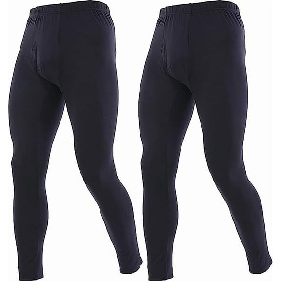 2 Pack Thermal Pants for Men, Thermal Underwear for Men's Thermal Underwear Bottoms Long Johns for Men Base Layer Athletic Ultra Soft Leggings Tight