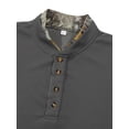 thumbnail image 2 of Fashnice Chemise Homme Manches Longues Col Polo Coupe Régulière T-Shirts de Travail Gris Foncé L, 2 of 6
