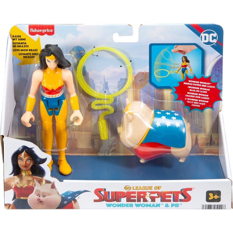 Fisher-Price DC League of Super-Pets Wonder Woman & PB Poseable