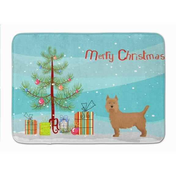 Airedale Terrier Christmas Tree Machine Washable Memory Foam Mat