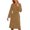 Khaki, variant on Womens Long Pea Coat Notch Lapel Trench Coat Winter Long Jacket with Belt Color: Beige Size: L