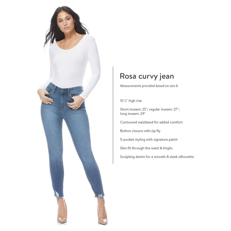 Sofia Vergara Jeans Womens Rosa Size 10 Black Curvy Skinny Super High Rise  Jeans