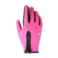 thumbnail image 1 of Guantes cálidos con cremallera para deportes al aire libre para otoño e invierno, pantalla táctil de dedos completos, antideslizantes, impermeables, agarre para parabrisas, forro polar, esquí y, 1 of 6