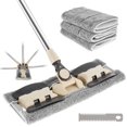 thumbnail image 2 of Microfiber Dust Mops with Adjustable Handle 360 ° Rotating Floor Cleaning Mop with 3 Replacement Mop Pads Scraper Portable Flat Floor Mops Wet or Dry Microfiber Cleaning Mop for Floor Home Office, 2 of 11