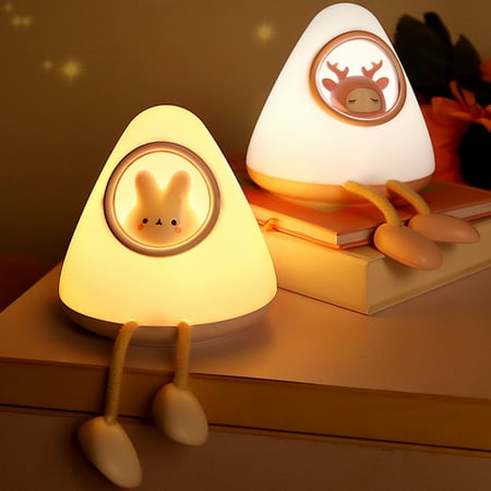 

Kripyery 1 Set Night Lamp Super Bright Adorable Appearance Rechargeable Non-Glaring Multipurpose Decorative ABS Desktop Cartoon LED Lamp Children Baby Gifts for Home