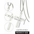 thumbnail image 2 of Softball Bat Cross Pendant Necklace 23.5 inch Titanium Steel Letter Cross Pendant Box Chain Necklaces Stainless Steel Color for Women Men Stylish Accessory, 2 of 4