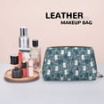 thumbnail image 4 of Bohemian Cute Rabbit Flower Tree Makeup Bag, Large Capacity Travel Cosmetic Bag for Women Girls- Travel Toiletry Bag Leather Portable Waterproof Makeup Case Organizer with Handle, 4 of 4