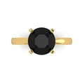 thumbnail image 2 of 3ct round cut black natural onyx 18k yellow gold Bridal Wedding Engagement Promise Anniversary Ring for Women size 4.25, 2 of 7