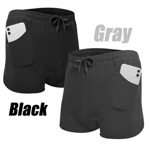 Men's Lightweight Gym Shorts, Quick Dry Running Athletic Workout Shorts for Men with Pockets, Black, S