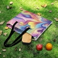 thumbnail image 6 of Colorful Tie Dye Vortex Picnic Blanket Waterproof Outdoor Beach Blanket Hand-held Pad Suitable for Travel, Camping, Beach, Family Gatherings, 6 of 8