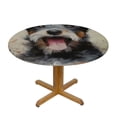 thumbnail image 3 of HAOXIT  Art Painting Schnauzer Dog Polyester Fabric Table Cover Non Slip Table Cloths for Round Tables Dining Wedding Birthday Parties Patio Decor 38-42, 3 of 8