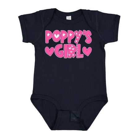 

Inktastic Poppy s Girl Pink with Hearts Gift Baby Girl Bodysuit
