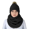 thumbnail image 5 of Cable Knit 2 Pair Faux Fur Beanie Hat and Infinity Loop Scarf Set, 5 of 8