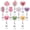 #2 Multicolor, variant on SYNLIN Bling Retractable Badge Reel with Alligator Clip, Cute 3D Sparkly ID Name Tag Clips for Nurses