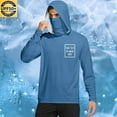 thumbnail image 2 of FAVIPT Sun Protection Shirts for Men Fishing Rash Guard UPF 50+ Shirts Long Sleeve Printing Hooded Shirts Outdoor Hiking Jackets with Mask 2025 Sky Blue,XL, 2 of 7