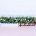 thumbnail image 5 of Fence Potted Artificial Flower Simulation Cloth Home Fake Floral Decor Flower Home Wedding Fake Floral Decor, White & Purple, 5 of 5