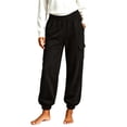 thumbnail image 4 of Xdegoge Cargo Joggers for Women High Waisted Athletic Casual Elastic Waist Cuffed Hem Trousers with Pockets Comfortable Lightweight Hiking Workout Lounge Wear, 4 of 5