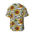 thumbnail image 2 of Xecao offers the Cute Sunflowers for Men's Casual Short-sleeved Shirt, a button-up collared shirt with a pocket, perfect for beach vacations and yacht travel in the XX-Large size., 2 of 7