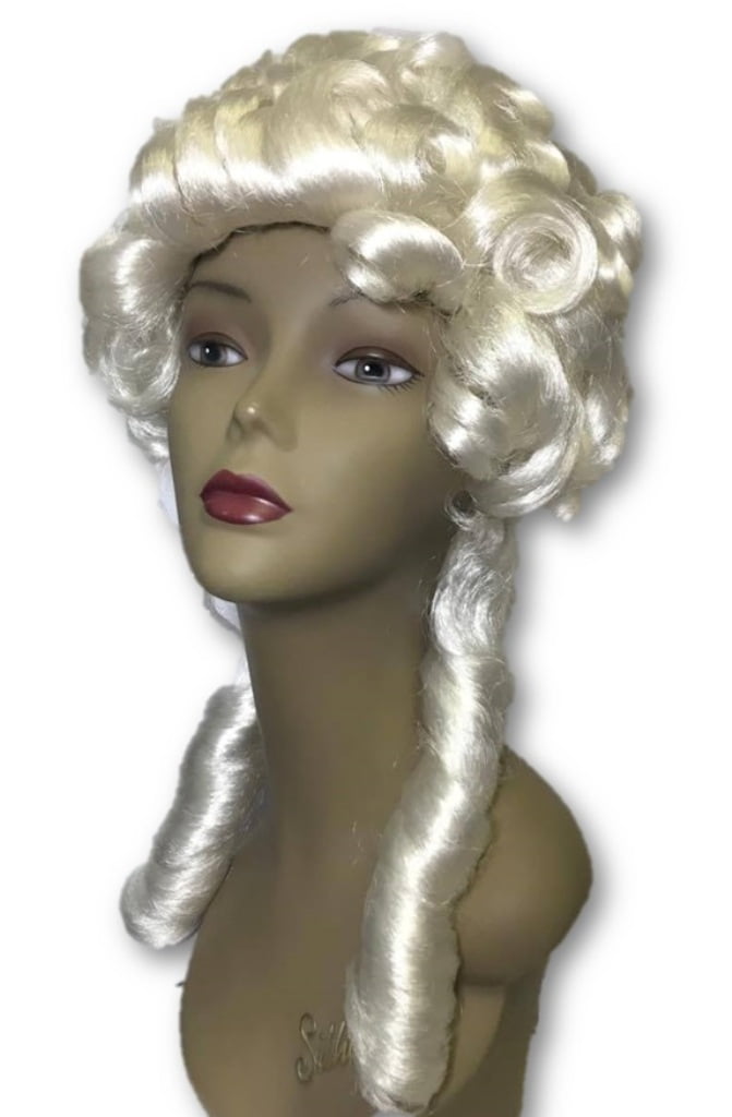 Deluxe High Quality White Renaissance Women's Wig Colonial Ringlet