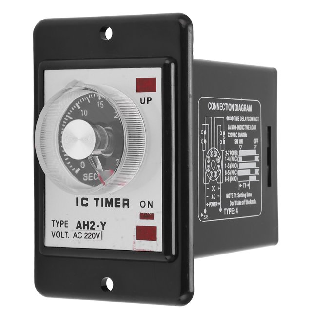 AH2-Y Relé De Tiempo Ajustable 30S, Minicontrolador De Tiempo De Puntero De 8 Pines, Sin Contacto NC Para Equipos De Automatización, Máquina De Torno CNC